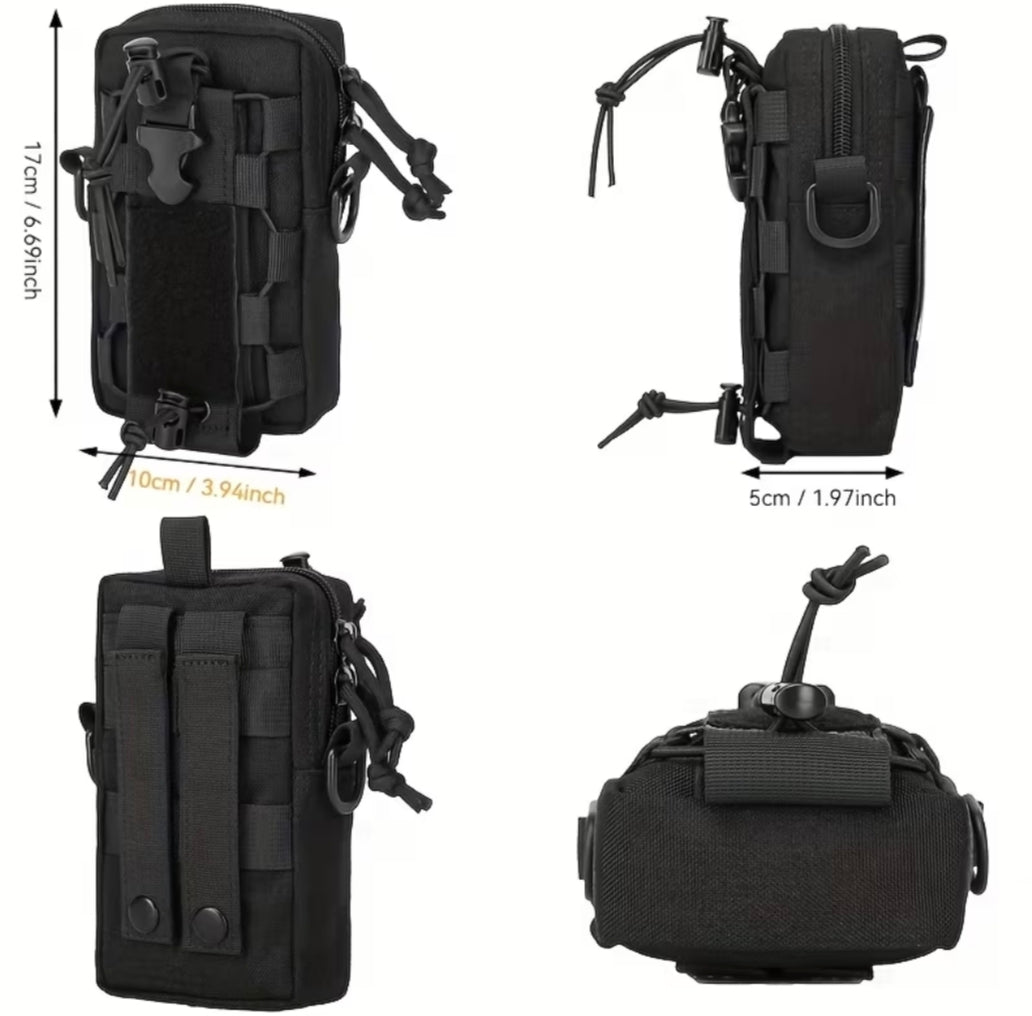 Porta Celular Estuchera Táctica Impermeable Multifuncional Seguridad Trabajo Guardia Policia Motoriz