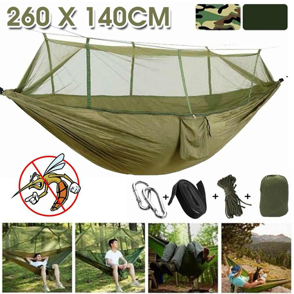 Hamaca táctica dos personas con mosquetero camping