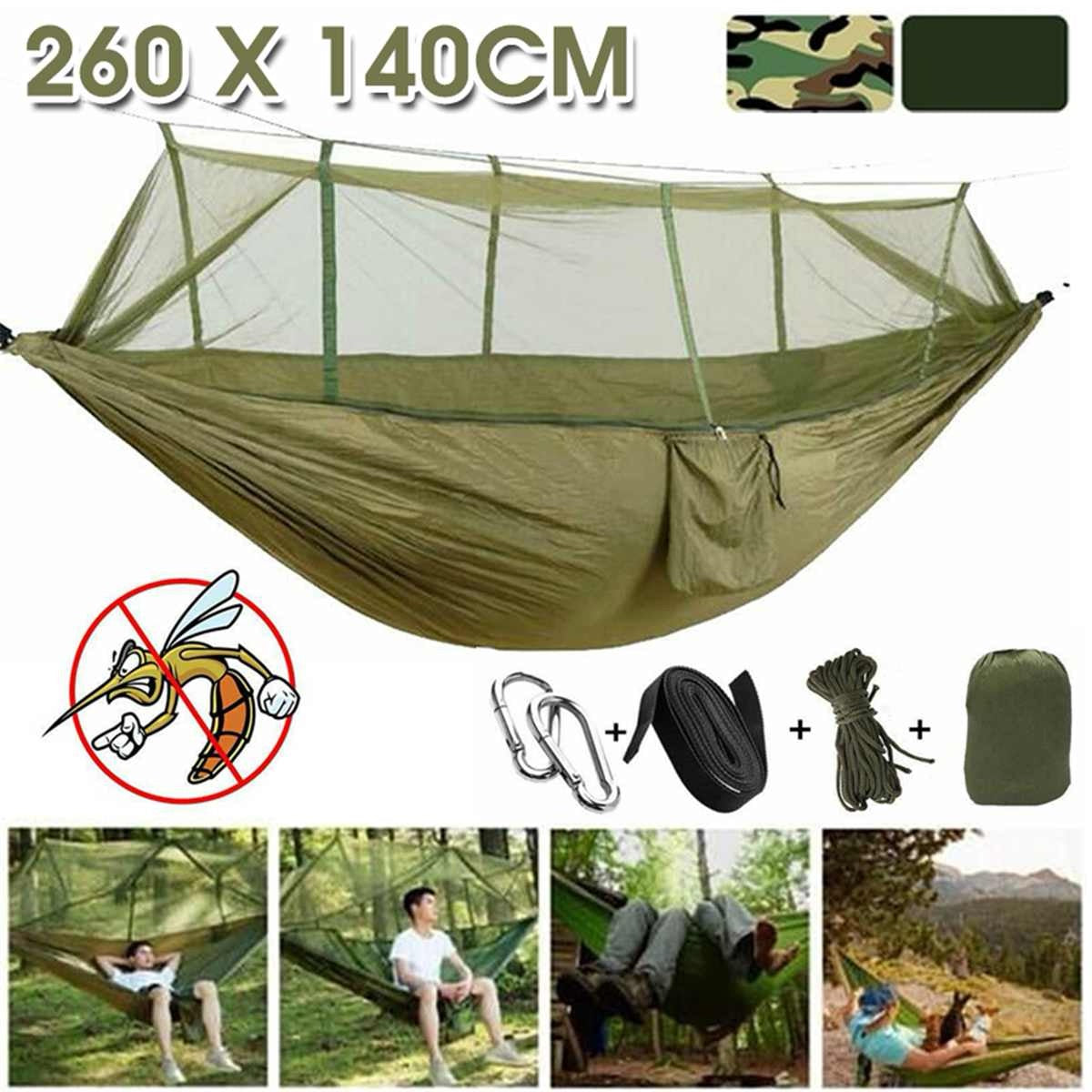 Hamaca táctica dos personas con mosquetero camping