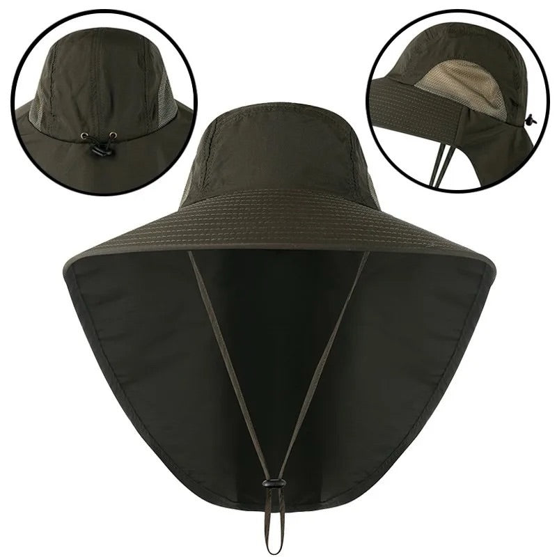 Sombrero safari con mascarilla desmontable camping