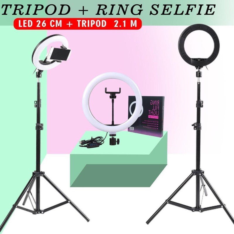Aro de luz 3 tonos + tripod ajustable + ring selfie TikTok videos fotos influencer estudio grabación