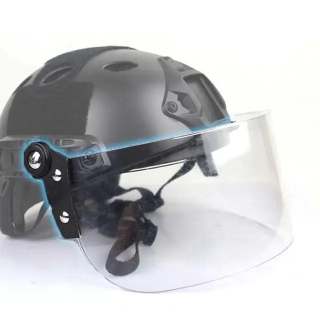 Visor para casco táctico protección  policía militar seguridad