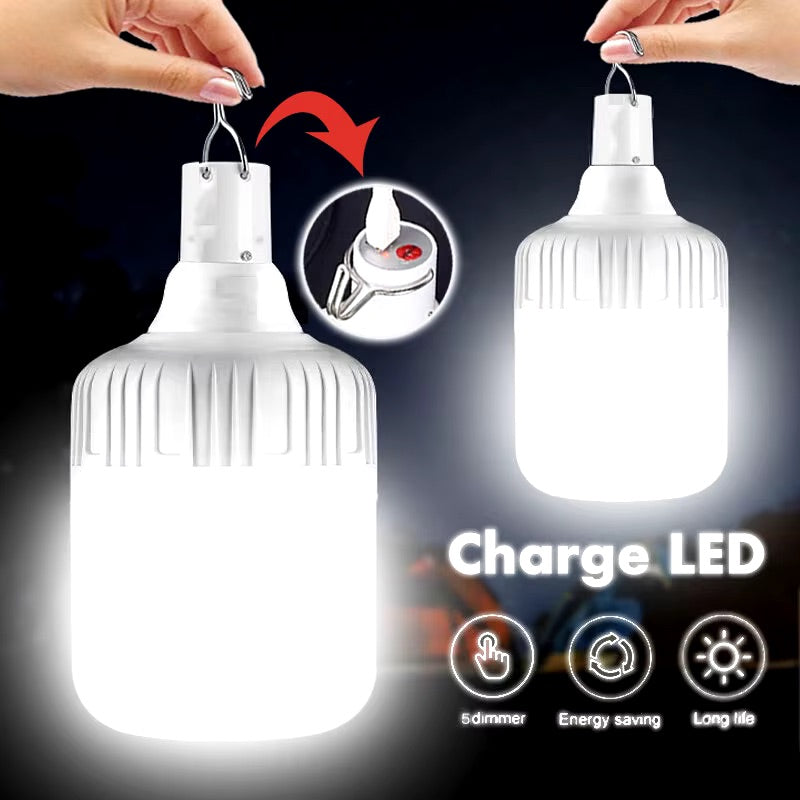 Foco recargable 150w de emergencia portátil para apagones cortes de energía luz oscuridad.
