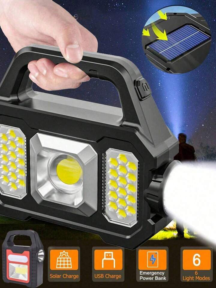 Lámpara linterna recargable solar para apagones cortes de energía electricidad fuente de energía