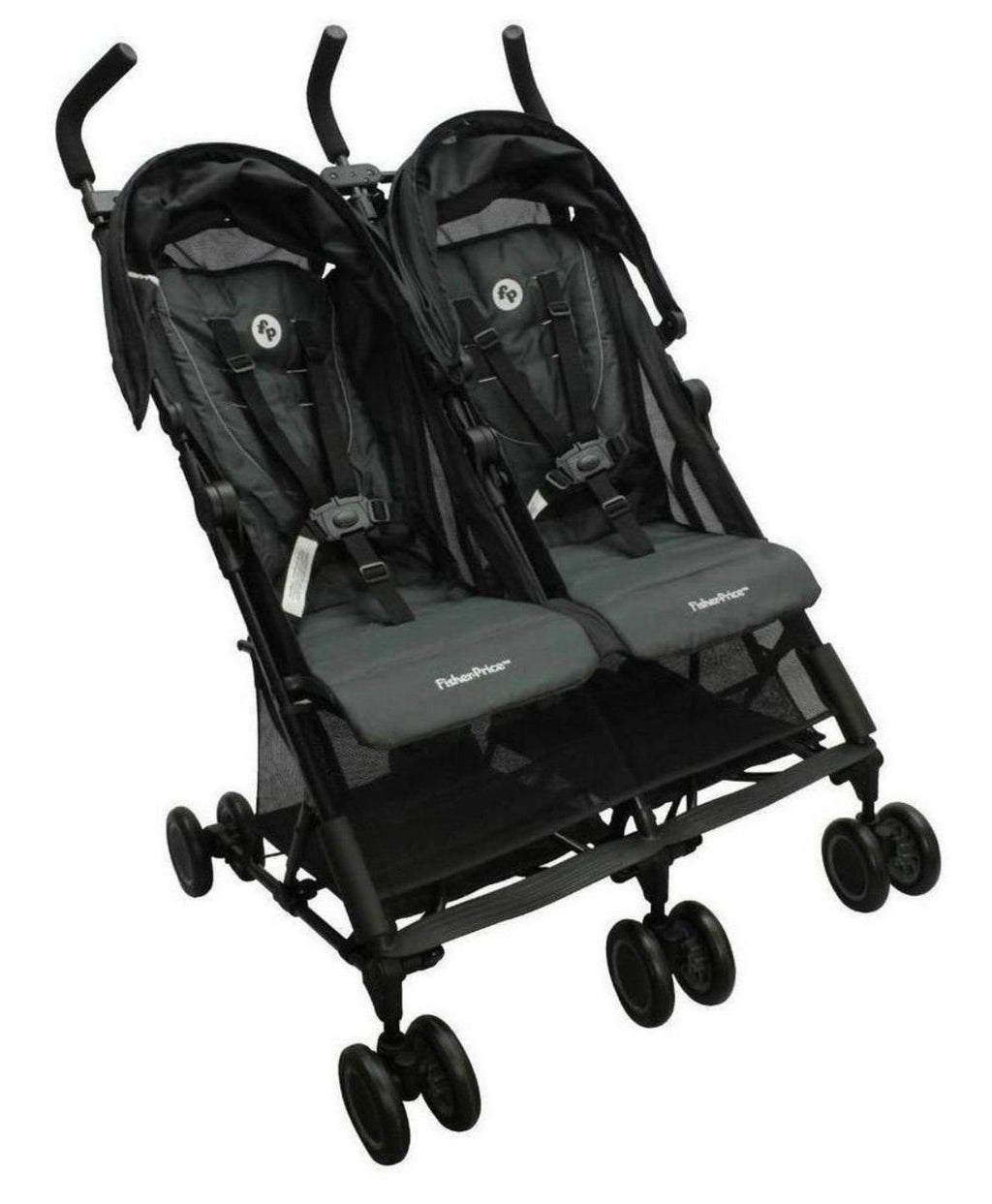 Carro coche doble gemelar para bebé plegable retráctil  fisher price