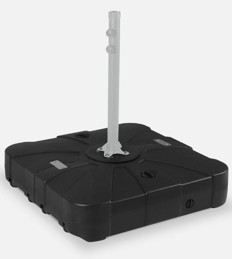 Base Metálica Rodable 80 Kg Parasol Sombrilla Jardín Patio Exteriores