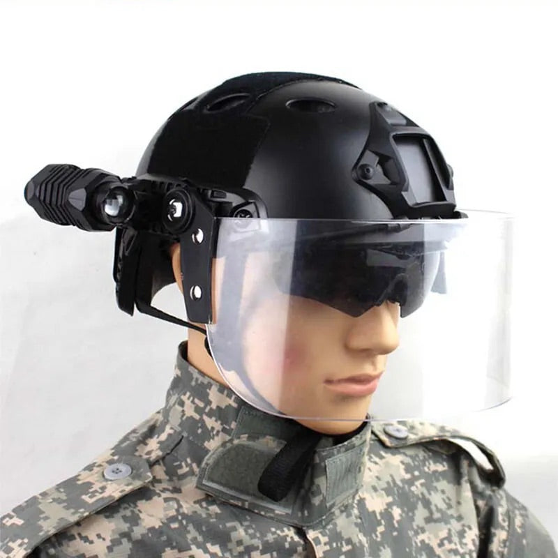 Visor para casco táctico protección  policía militar seguridad