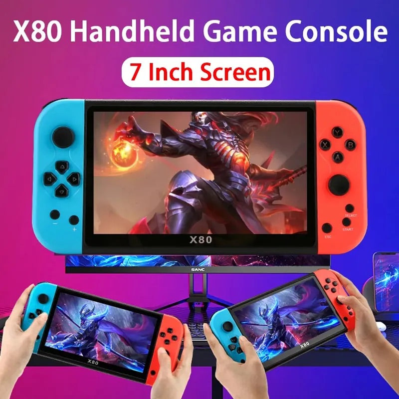 Consola de Videojuego portátil x80 10.000 free games music video foto  HD TV E-book 16G/80G entrenen