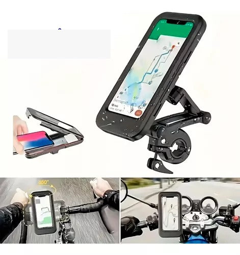 Soporte Holder Impermeable Nuevo Modelo para Celular Moto Bicicleta lluvia invierno agua ciclismo