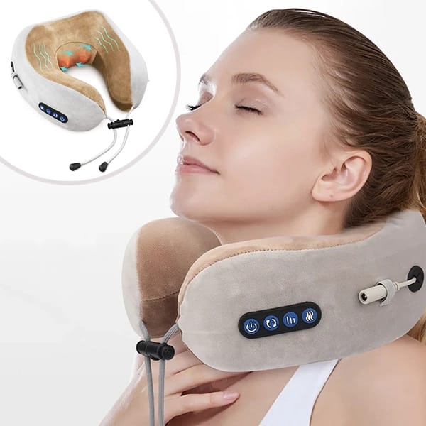 Almohada para Cuello Masajeador Multiuso Viajes Antiestres Relajación Saludable