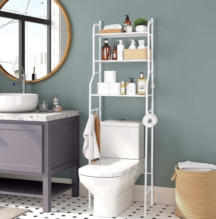 Organizador de Baño Desarmable Metálico Multifuncional Hogar Mueble Inodoro