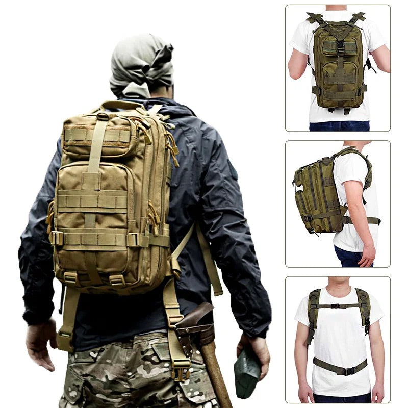 Mochila Táctica Impermeable 35 litros camping senderismo Policia Militar Moto Viaje Transporte