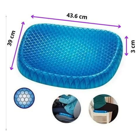 COJIN/ACIENTO DE GEL PARA SILLA AUTO CARRO CAMIONETA TRABAJO CHOFER TAXI BUS OFICINA VIAJE