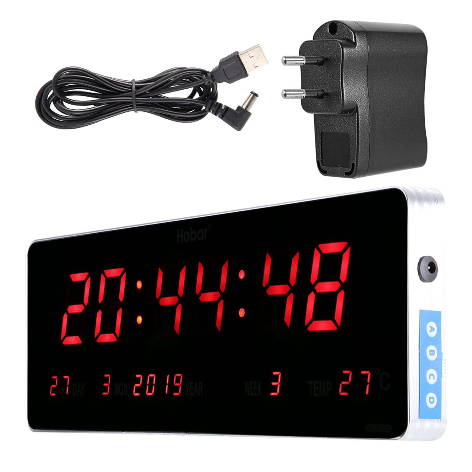 Reloj digital led rectangular pared sala star gimnasio trabajo