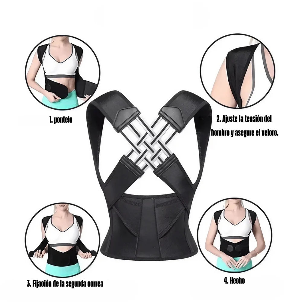 FAJA CORRECTOR DE POSTURA MAGNETICO UNISEX TALLA S, M, L,XL HOMBRE MUJER ESPALDA
