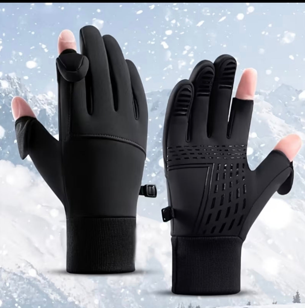 Guantes de Invierno Deportivos Cálidos para  Pantalla Tactil Celular Camping Frío Montaña Pesca Bici