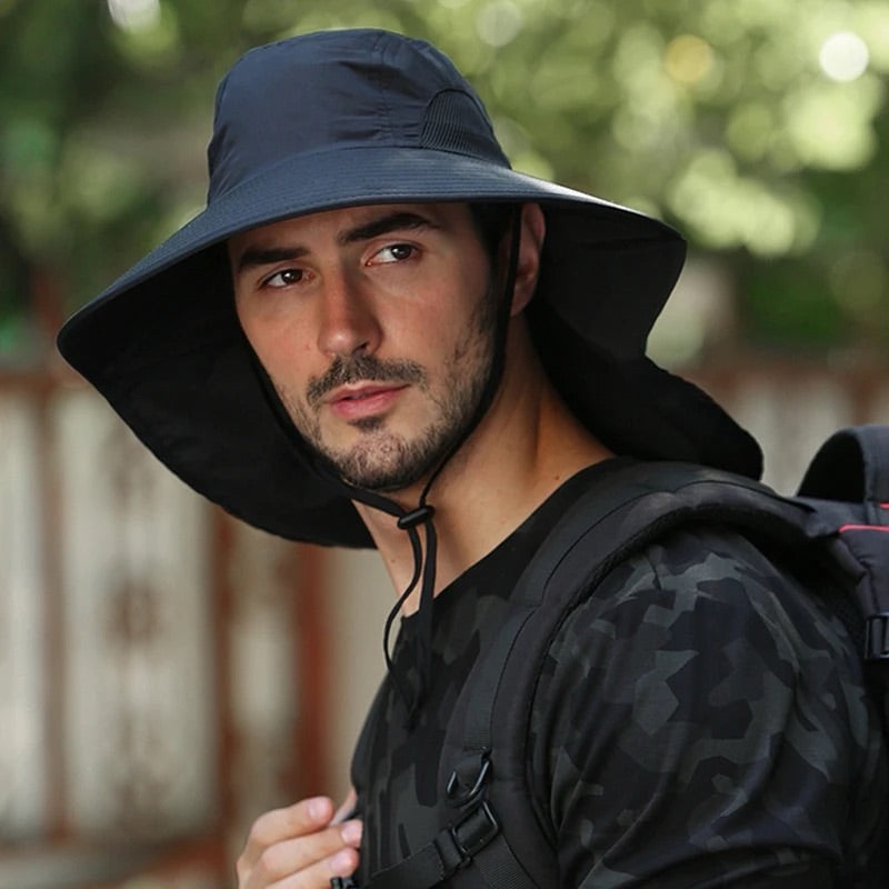 Sombrero safari con mascarilla desmontable camping