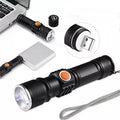 Linterna Táctica Recargable usb potente impermeable camping seguridad noche