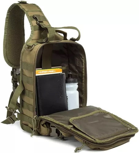 Mochila táctica cruzada 30L impermeable viaje camping pesca moto bici trabajo seguridad militar