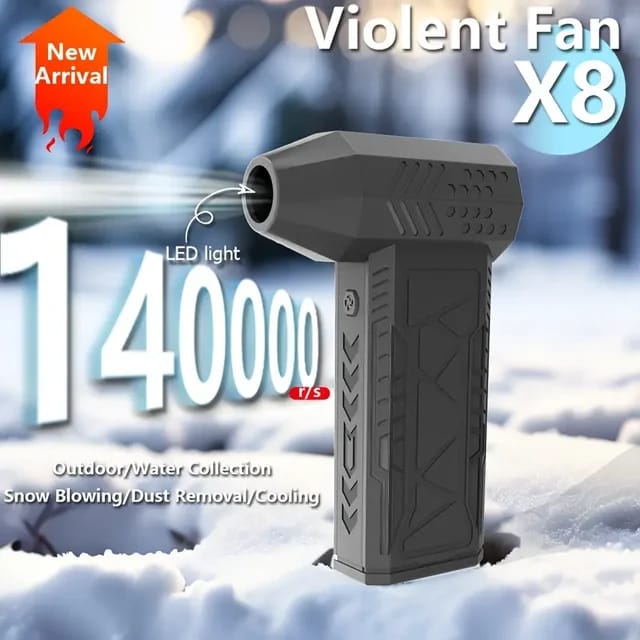 Mini ventilador soplador de aire portátil plumero de aire comprimido alta velocidad turbo recargable