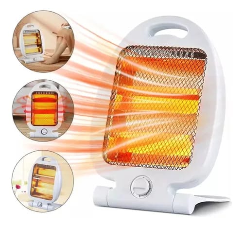 Calefactor Eléctrico Hometech dos niveles 400-800w 110v Frío Dormitorio Sala Cocina Hogar