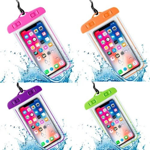 Funda protectora impermeable universal para teléfono celular, agua lluvia piscina playa carnaval