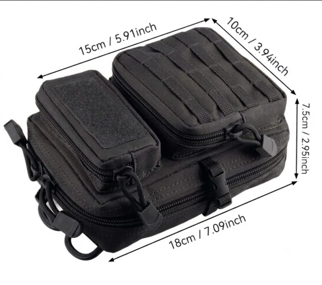 Bolso Táctico Estuchera Multiuso Herramientas Celular Pesca Seguridad Camping Guardia Policía