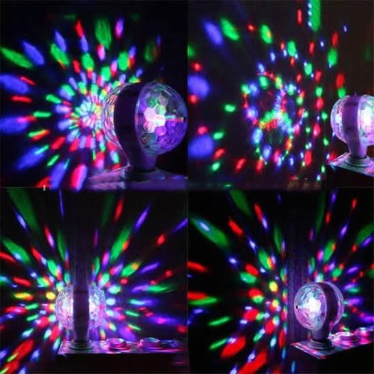 Foco doble discoteca luces giratorias fiesta disco noche baile bar casa amigos
