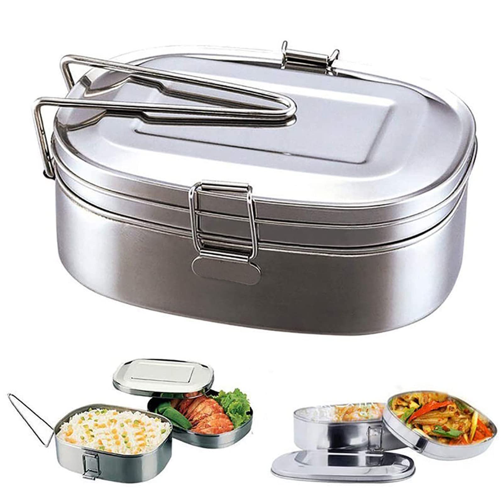 Olla/Vajilla Tactica Militar Samovar Multiuso para Camping de Acero Inoxidable con Tapa Extraíble