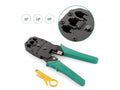 PINZA PONCHADORA DE RED LAN 3 EN 1 CON PELA CABLE ETHERNET UTP RJ45 RJ11 RJ12
