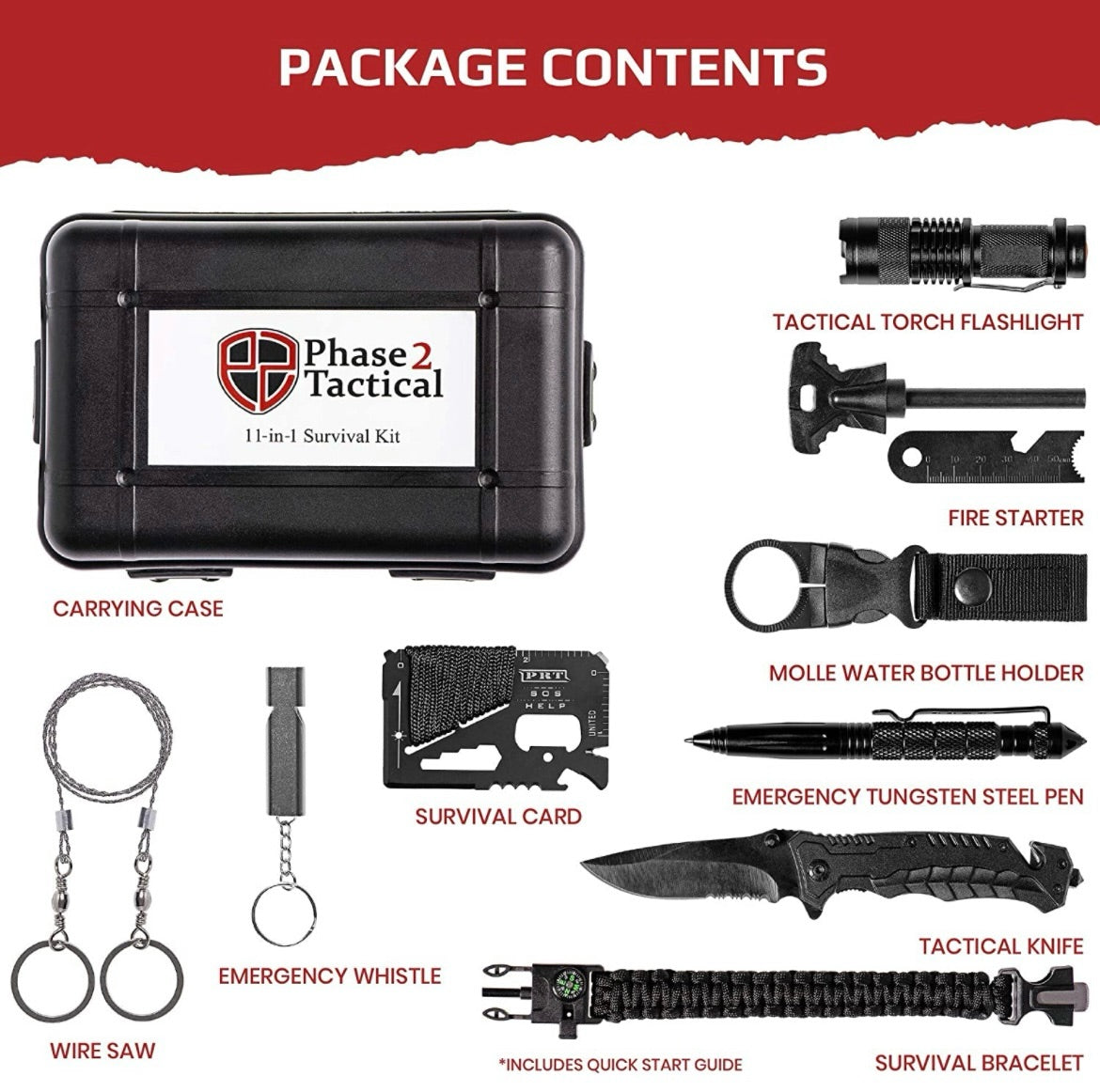 Kit táctico supervivencia camping